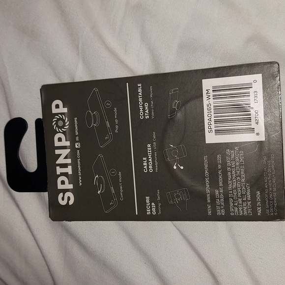 SPINPOP Collapsible Grip Kickstand Phones & Tablets New - Picture 3 of 4